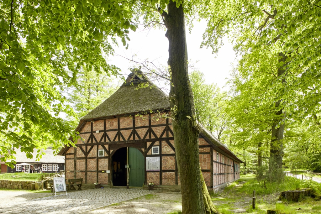 Entrance of the Heidemuseum "Dat ole Huus" in Wilsede with "Grootdör" (big door) | Photo: Christian Burmester