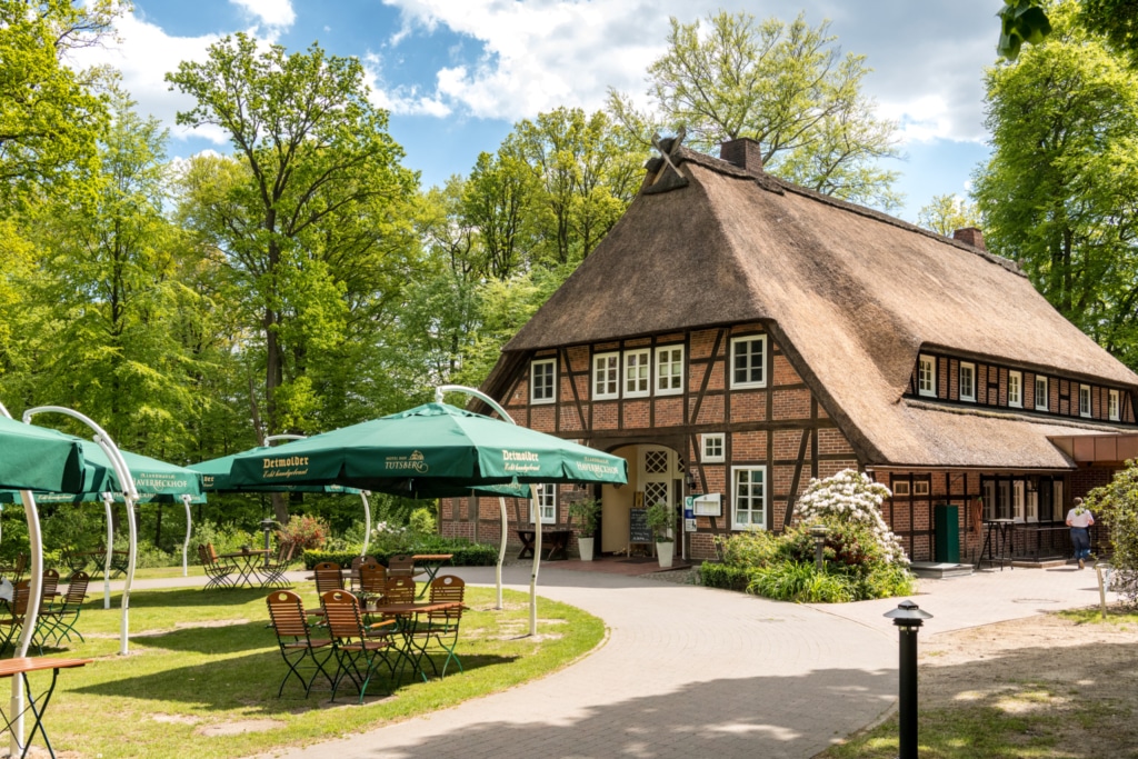 Ihr Ziel für sonniges Wetter: Der Garten von Hotel Hof Tütsberg | Foto: www.lueneburger-heide.de