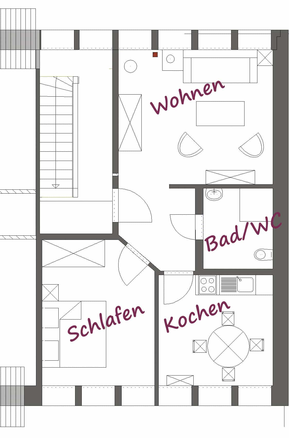 Floor plan ***-holiday apartment "Schäferglück" | Hotel Hof Tütsberg